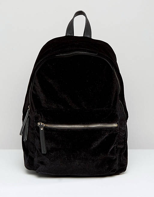 New Look Velvet Backpack