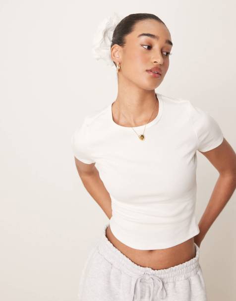 New Look - Verkleind T-shirt in crème - view 1