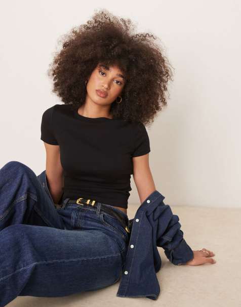 New Look - Verkleind T-shirt in zwart - view 1