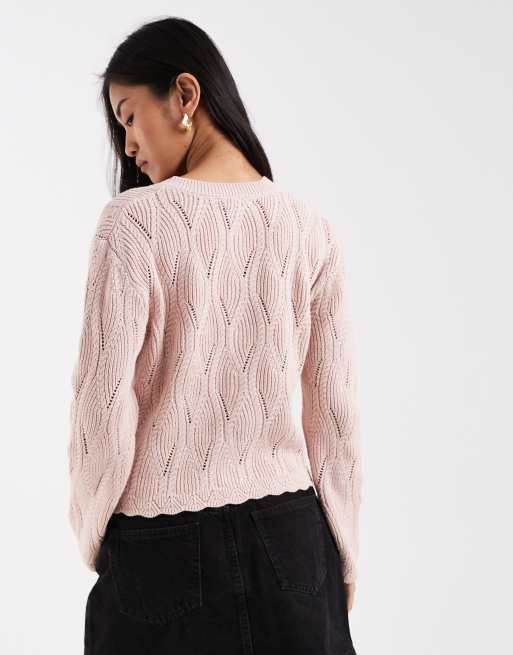 New Look - Vest met stiksel in roze, 3 van 4