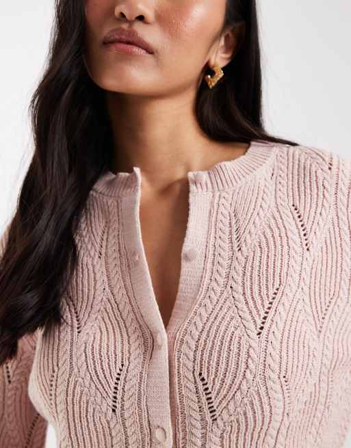 New Look - Vest met stiksel in roze, 4 van 4