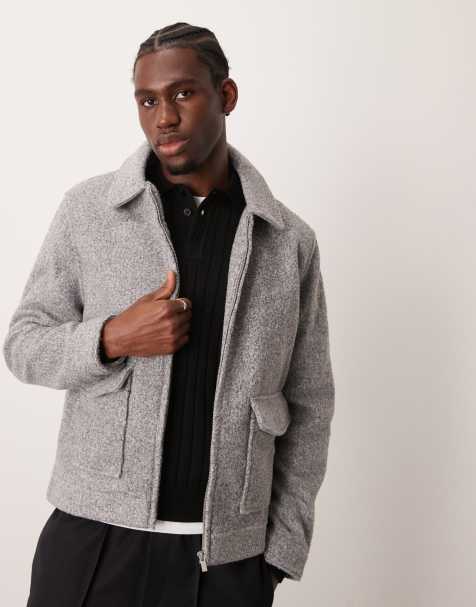 New Look - Veste brossée - Gris clair - view 1