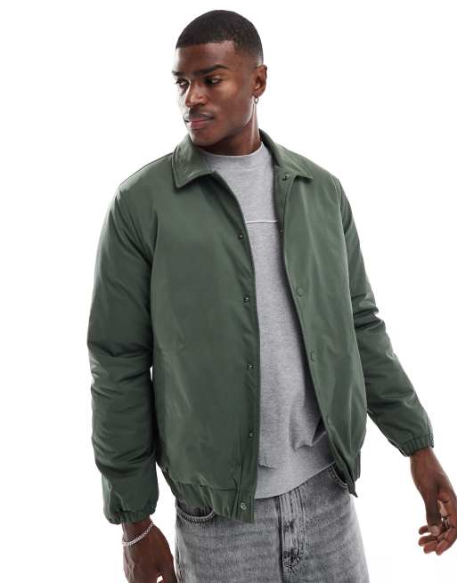 New Look - Veste d'entraîneur rembourrée - Kaki foncé