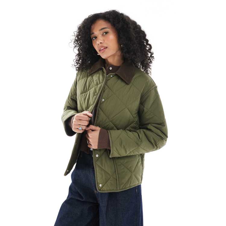 Doudoune oversize en velours côtelé pour femmes