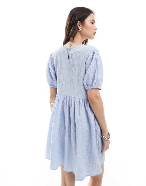 New Look - Vestito corto blu chiaro con fiocco sul davanti, 3 di 4