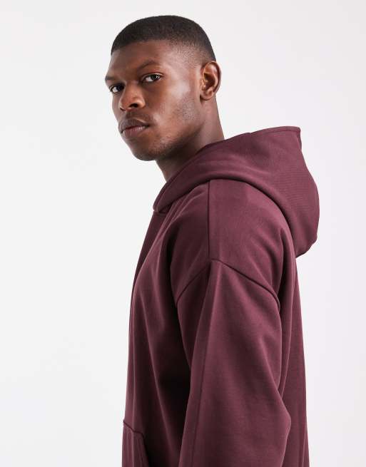 New Look – Vinröd huvtröja i oversize , 4 av 5