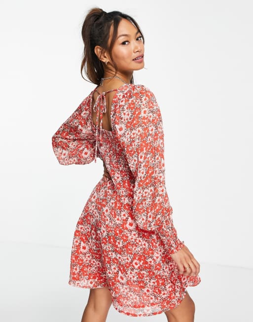 Vintage floral mini dress sale