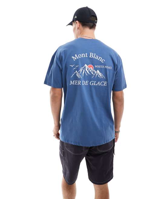New Look - Vintageblå T-shirt med 