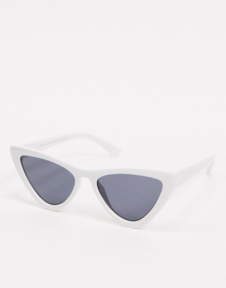 New Look – Vita cat eye-solglasögon
