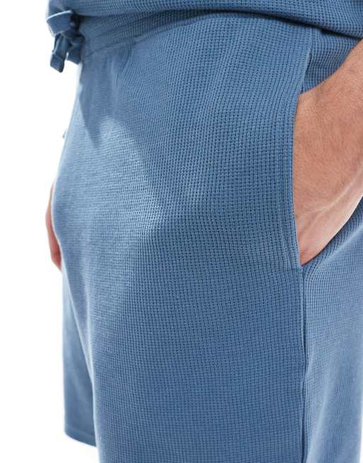 New Look waffle jersey shorts in blue (part of a set), 4 of 5