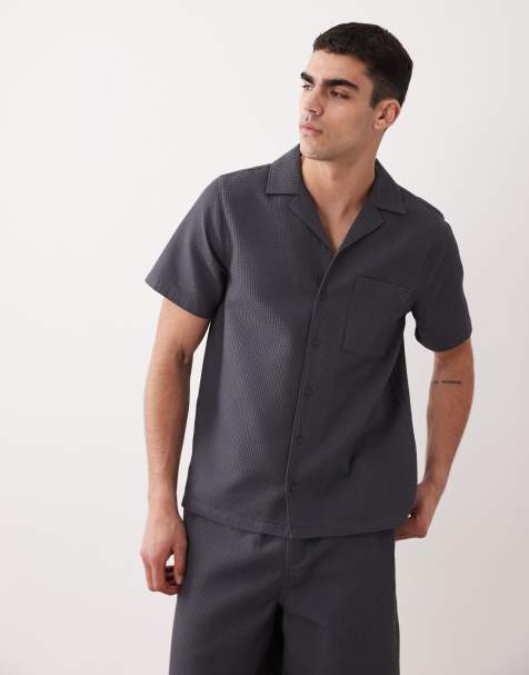 New Look waffle shirt in grey (part of a set) - view 1