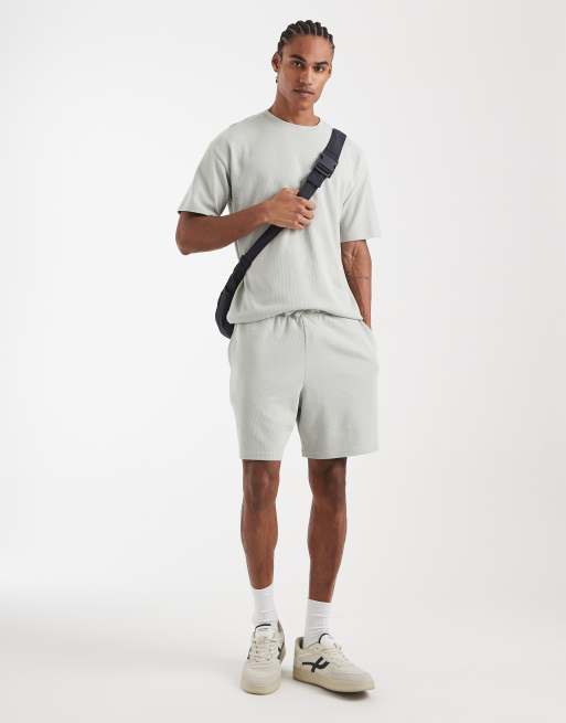 New Look waffle shorts in mint green (part of a set), 2 of 5