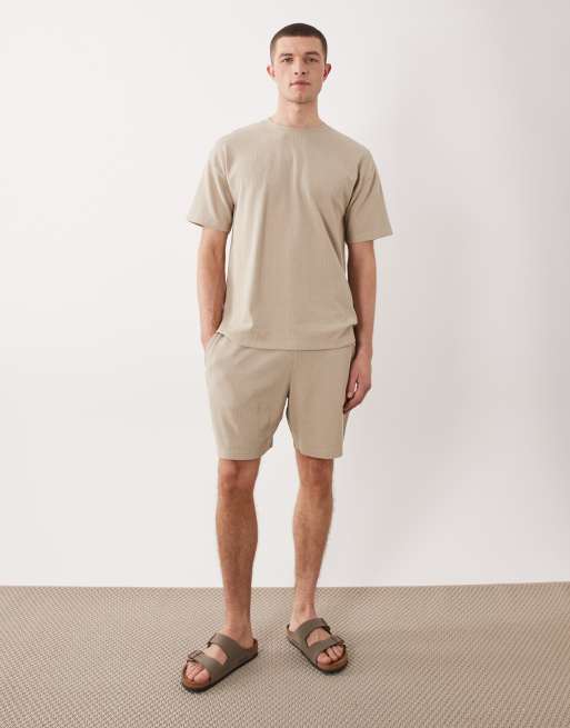 New Look waffle shorts in sand (part of a set), 2 of 5