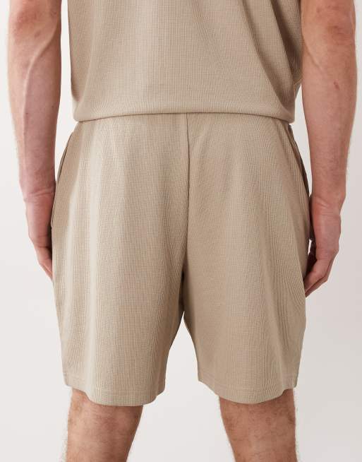 New Look waffle shorts in sand (part of a set), 5 of 5
