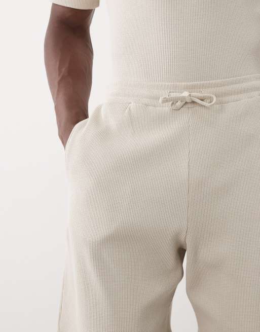 New Look waffle shorts in stone (part of a set), 5 of 9