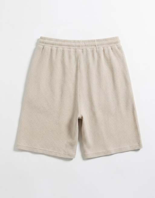 New Look waffle shorts in stone (part of a set), 7 of 9