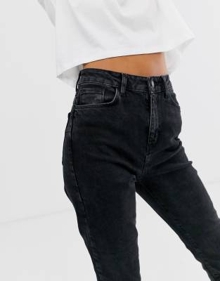 new look black mom jeans