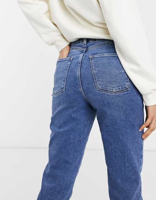 Curves Blue Waist Enhance Tori Mom Jeans