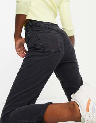 newlook black mom jeans