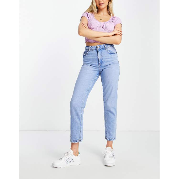 digerir vanidad Economía New Look waist enhance mom jeans in medium wash blue | ASOS