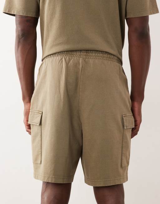 New Look washed cargo shorts in khaki (part of a set), 5 of 5