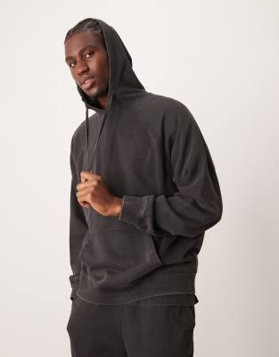 New Look New Look washed hoodie co-ord in black