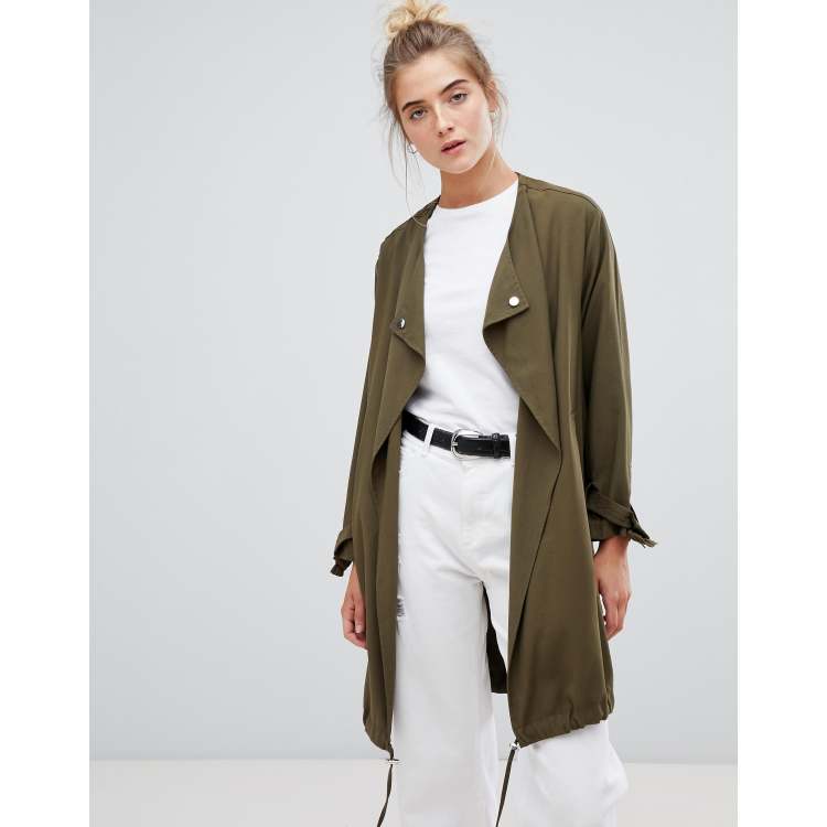 Khaki on sale waterfall coat