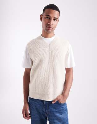 Weiches Trägershirt in meliertem Hellbeige-Neutral Neutral S