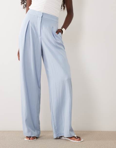 New Look weit geschnittene Anzughose in Hellblau - view 1