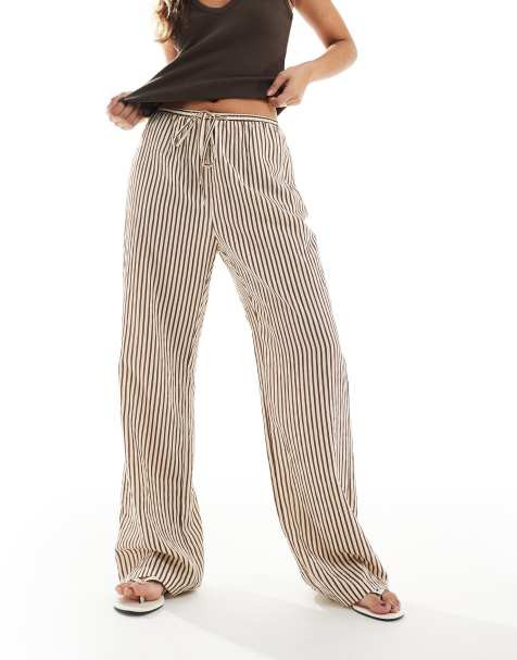 New Look – Weit geschnittene Hose in Braun - view 1