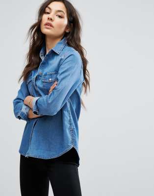 new look denim shirts