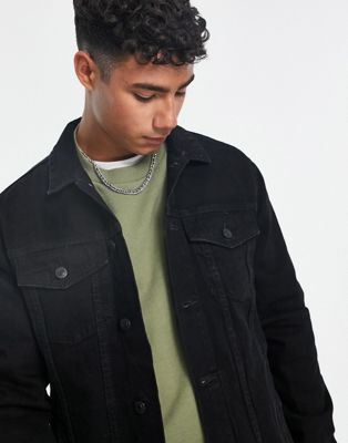 New Look western denim jacket in black - ASOS Price Checker
