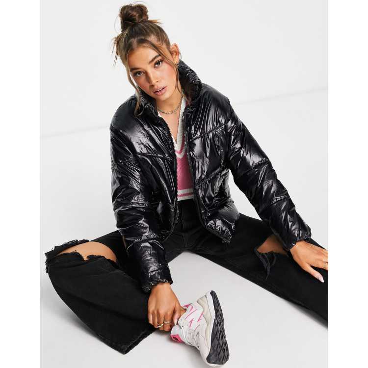 New look cropped puffer on sale jacket