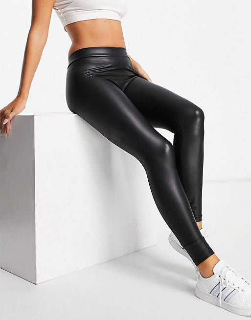 New Look faux leather legging in black