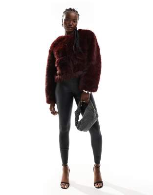 New Look New Look wet look leggings in black