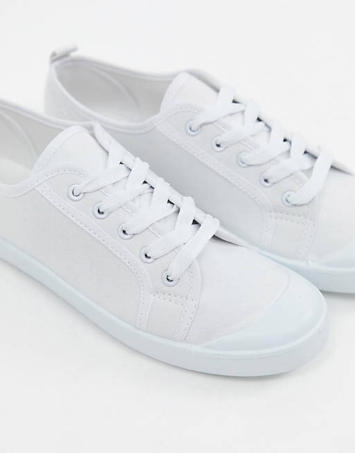 New Look White Plimsoll Trainer