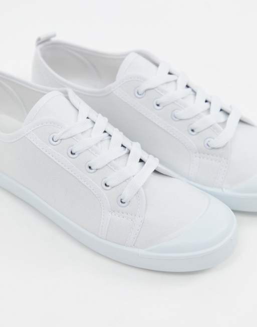 White plimsolls cheap new look