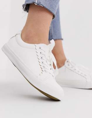 Détail Blanc New Festonné Look Wide Avec FitBaskets 4cRAj5q3L