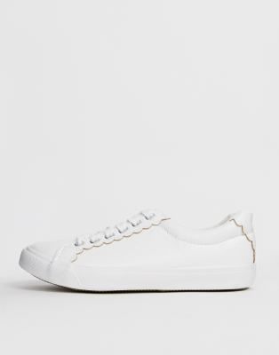 Détail Blanc New Festonné Look Wide Avec FitBaskets 4cRAj5q3L