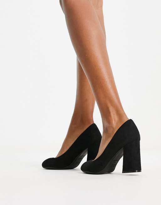 New Look Wide Fit block heeled shoes in black, 2 of 4