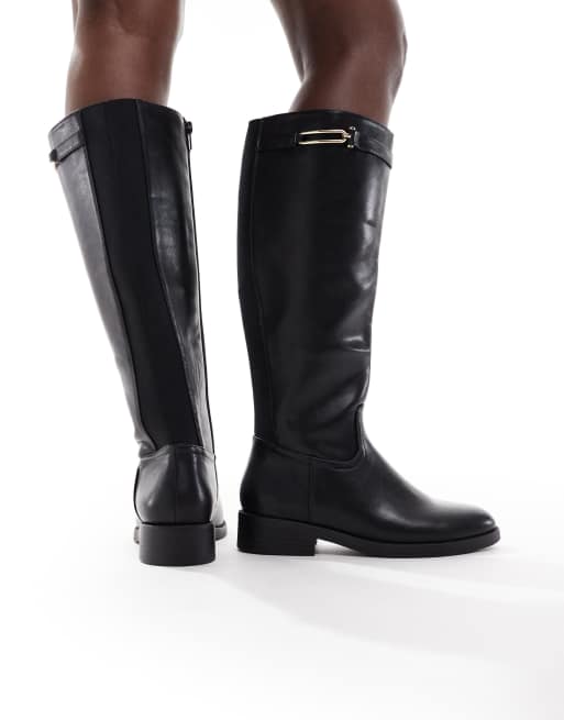 New Look Wide Fit - Bottes style équitation à boucle - Noir, 2 de 4