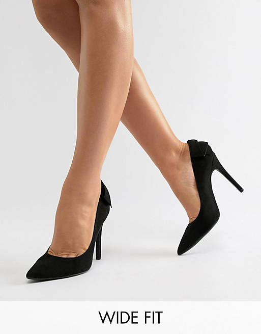 New Look Wide Fit Bow Back Court Shoe