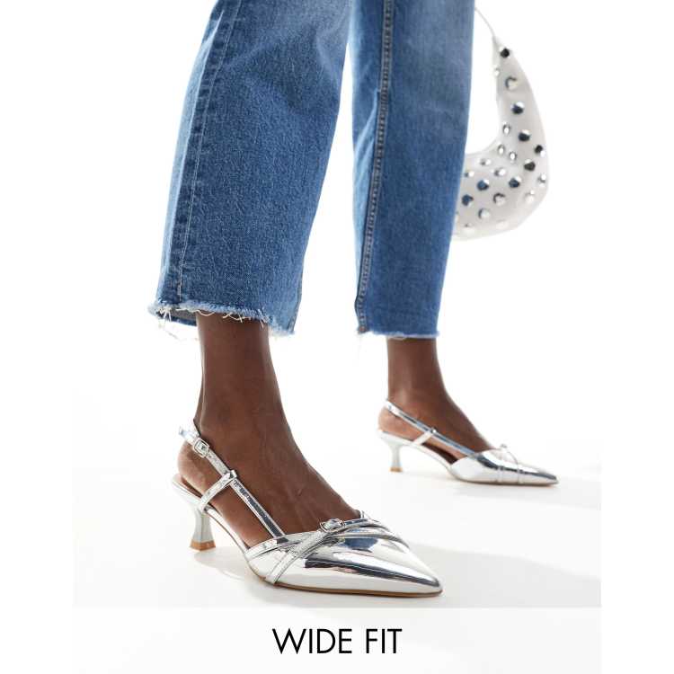 New look silver wide fit shoes hot sale