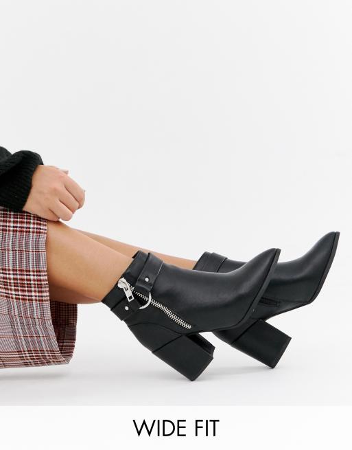 New Look Wide Fit – Buty do kostki na obcasie