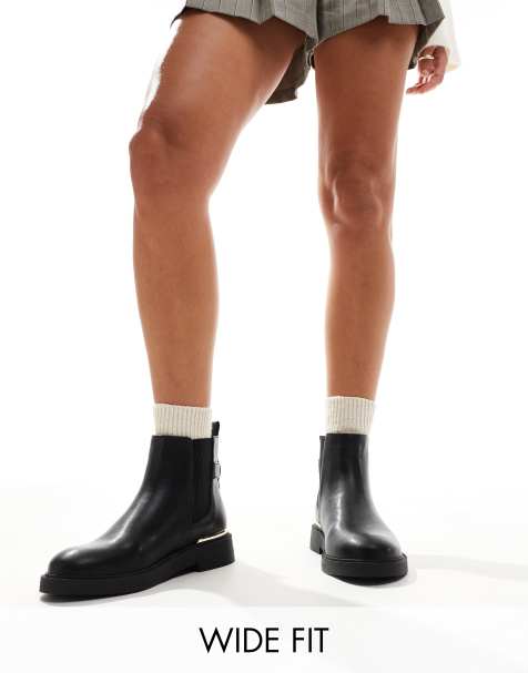 New Look Wide Fit - Chelsea boots in zwart - view 1