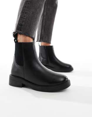 New Look Wide Fit - Chelsea-Stiefel in Schwarz, weite Passform