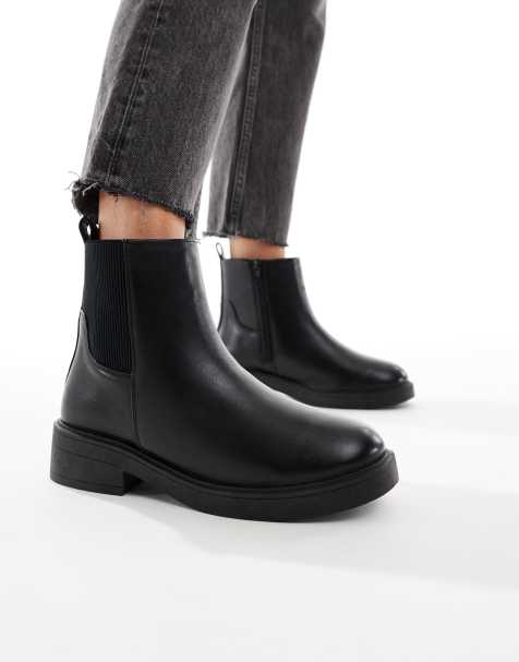 New Look Wide Fit – Chelsea-Stiefel in Schwarz, weite Passform - view 1