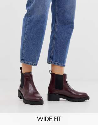 dark red chelsea boots