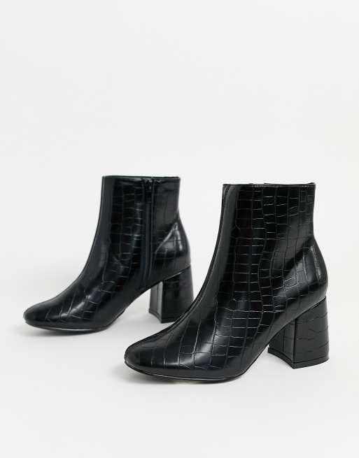 New look croc ankle 2024 boots