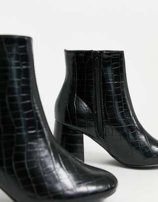 new look croc ankle boots